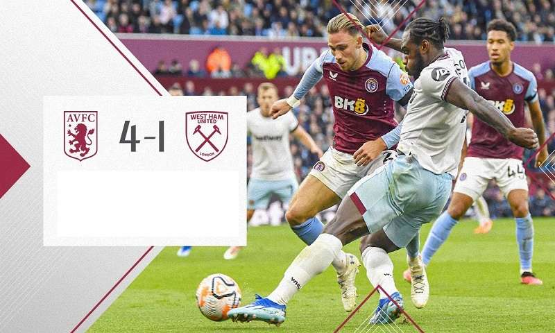 Kết quả ngoại hạng anh trận đấu Aston Villa vs West Ham 