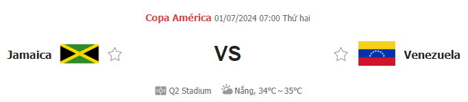 Nhận định bóng đá Venezuela vs Jamaica, ngày 1/7