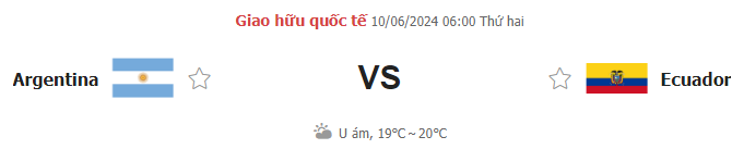 Nhận định bóng đá Argentina vs Ecuador, ngày 10/6